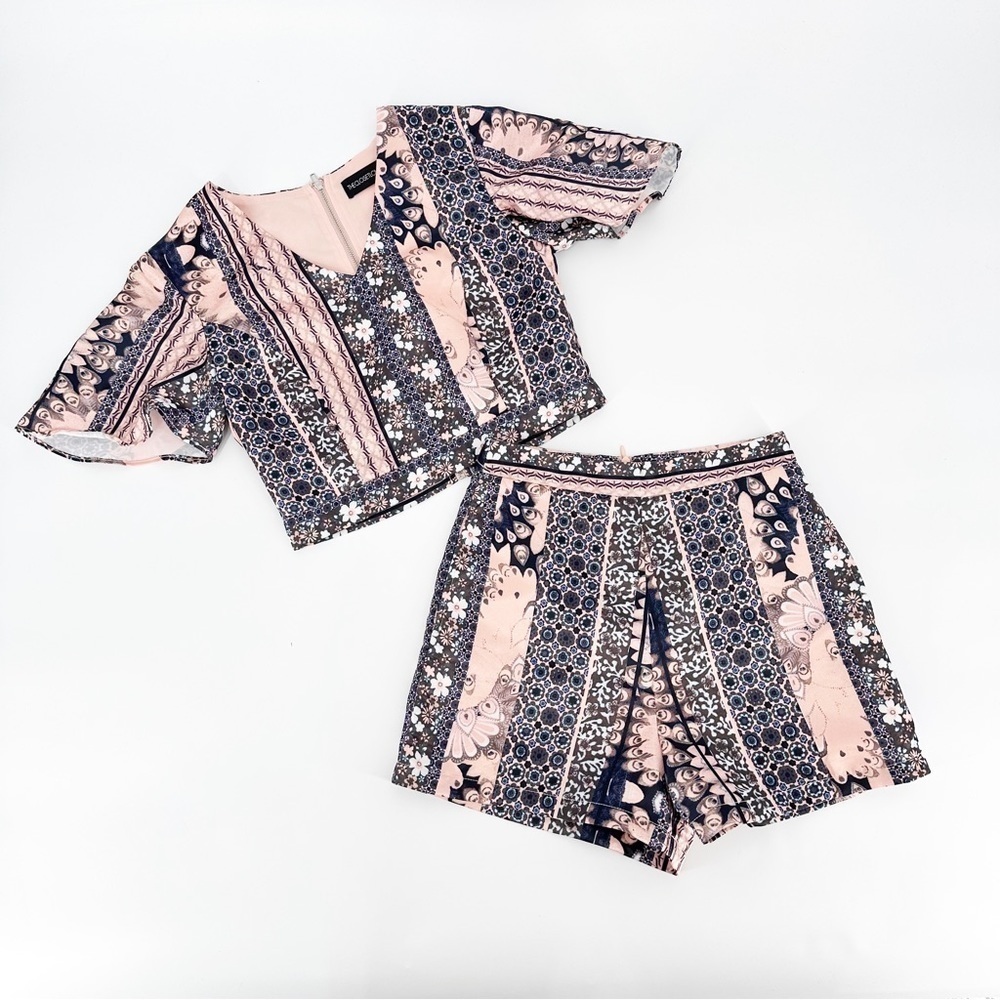 2 Piece Set Cropped Top & High Rise Shorts The Closet Lover